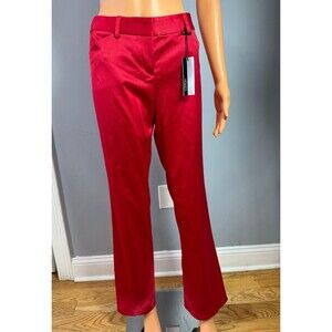 Express Design Studio Editor Pants Red Flare Leg Low Rise NWT Size 2 Dress Pants